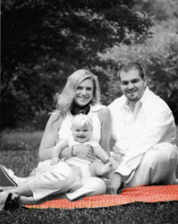 Black and White Print with Color Highlight